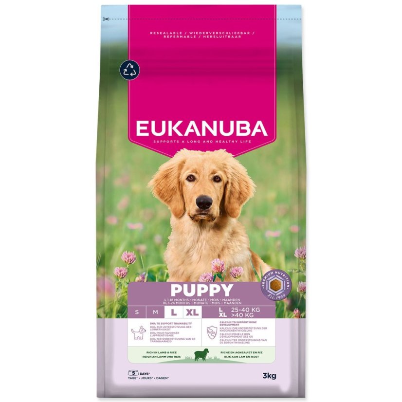 Krmivo EUKANUBA Puppy Large rich in lamb 3kg
