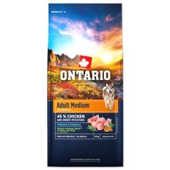 Krmivo Ontario Adult Medium Chicken & Sweet Potatoes 12kg