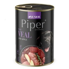 PIPER JUNIOR s telecím a jablky, konzerva pro štěňata 400 g
