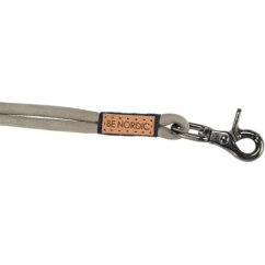 BE NORDIC prodlužovací kožené kulaté vodítko, XS-L: 2.00 m/ ø 8mm, šedá