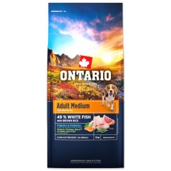 Krmivo Ontario Adult Medium Fish & Brown Rice 12kg