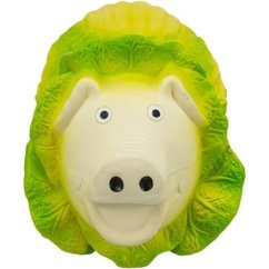 Cabbage Pig - prasátko v zelí, 23 cm, latexová hračka se zvukem, světlezelená