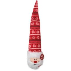 Hračka Dog Fantasy Winter Tale koule s čepicí červená, pískací  38cm