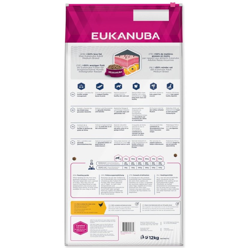 Krmivo EUKANUBA Daily Care Excess Weight 12kg