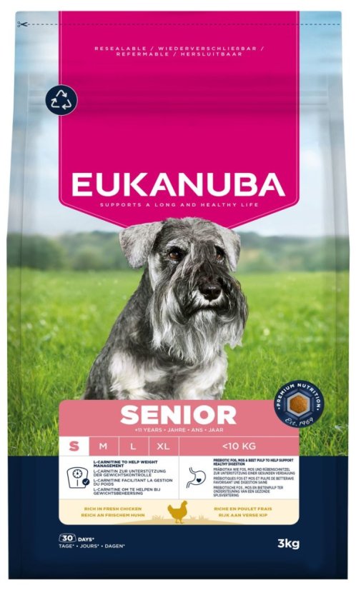 Krmivo EUKANUBA Senior Small rich in fresh chicken 3kg