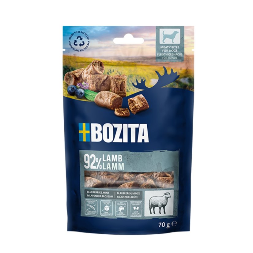 Bozita Dog Snacks Meaty Bites Lamb GF 70 g