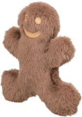 Vánoční postavička perníček, 16 cm, plyš, hnědá