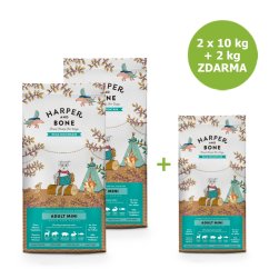 Harper and Bone Dog Adult Mini divoké hory AKCE 2 x 10 kg + 2 kg ZDARMA