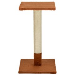 Škrabací sloupek BEANA, 69 cm, králičí plyš, rezavá - LIMITOVANÁ NABÍDKA