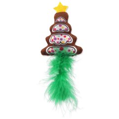 Hračka Magic Cat Winter Tale vánoční stromeček s pírkem 15cm