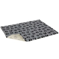 Vetbed protiskluz / Drybed šedá packy 100 x 75 cm DELUXE, vlas 30 mm