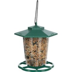 Zahradní závěsné automatické krmítko 6 otvorů 300ml/17cm