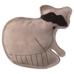 Hračka Dog Fantasy Dura-fused mýval pískací, kůže a juta 18,5cm