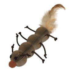 Housenka kartonová s peřím 12 cm