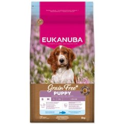 Krmivo EUKANUBA Grain Free Puppy Small & Medium rich in ocean fish 3kg