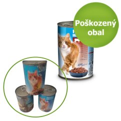 RENO Cat kousky různé příchutě, konzerva 415 g - Poškozený obal - SLEVA 20 %