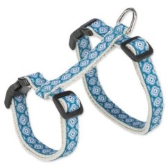 Postroj Trixie pro kočky s vodítkem šedý/modrý 27–45 cm/13 mm, 1,20 m