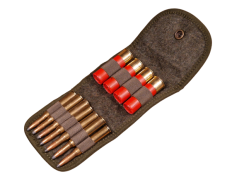 Lodenové pouzdro na náboje - 7 kulových a 4 brokové náboje