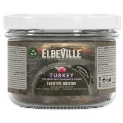 Sklenice Elbeville Dog Sensitive Digestion, krůtí s přidanou mátou, heřmánkem a špenátem 220ml