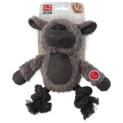 Hračka Dog Fantasy Snuggle mix zvířat s uzly a pískátkem 21cm