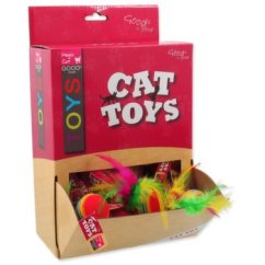 Hračka Magic Cat míček s pírky 3,8cm 60ks