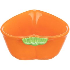 Keramická miska MRKEV (morče,králík), 180 ml/ 12 x 11 cm, oranžová