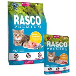 Krmivo Rasco Premium Kitten kuře  2kg + 5 kapsiček ZDARMA