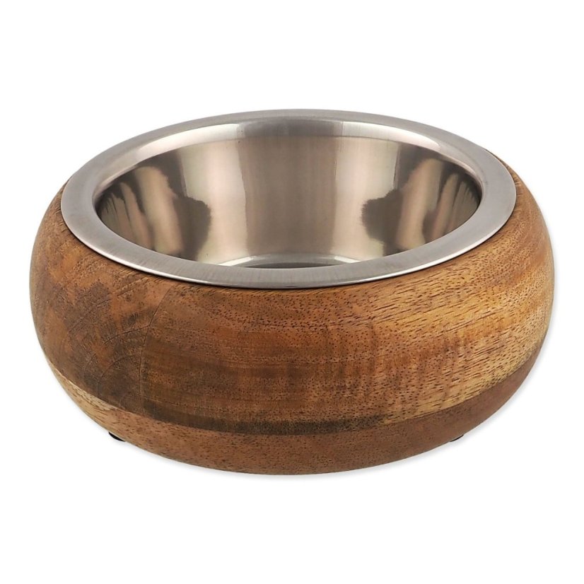 Miska Dog Fantasy nerez v dřevě, zaoblená 1730ml
