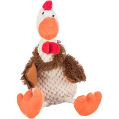 Plyšový kohout sedící, se zvukem 22 cm