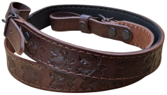 Kožený řemen na zbraň podšitý protiskluzovou gumou Zubíček