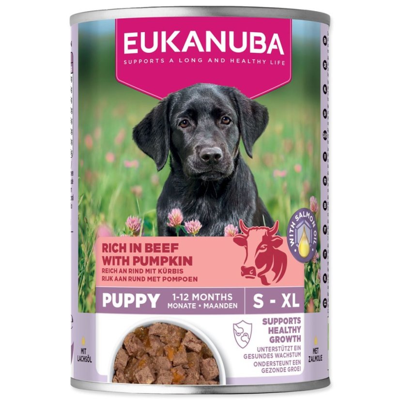 Konzerva EUKANUBA Puppy bohatá na hovězí s dýní 400 g