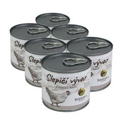 SIX PACK BOHEMIA Slepičí vývar  kousky masa 140ml