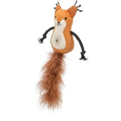 Veverka s peříčkovým ocasem, catnip,  12cm/24 cm, plyš