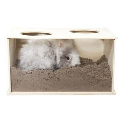 Box na norování pro králíky, 58 x 30 x 38 cm, dřevo/akryl