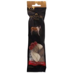 Pochoutka Prospera Plus Surová kůže s hovězím pletená tyčinka 1ks 17,5cm