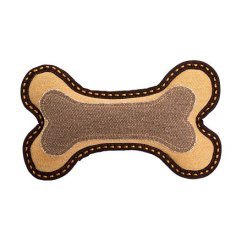 Kost 25 cm, robustní aport pro psy, tkaná látka, hnědá/písková, HipHop Dog