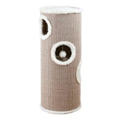 Škrabací válec pro kočky TOWER EDOARDO šedo/krémový 100 cm