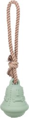 Xmas Bell,  vánoční zvonek na laně, ø 12/36 cm, přírodní guma, petrolejová