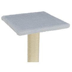 Škrabací sloupek BEANA, 69 cm, králičí plyš, modrošedá - LIMITOVANÁ NABÍDKA