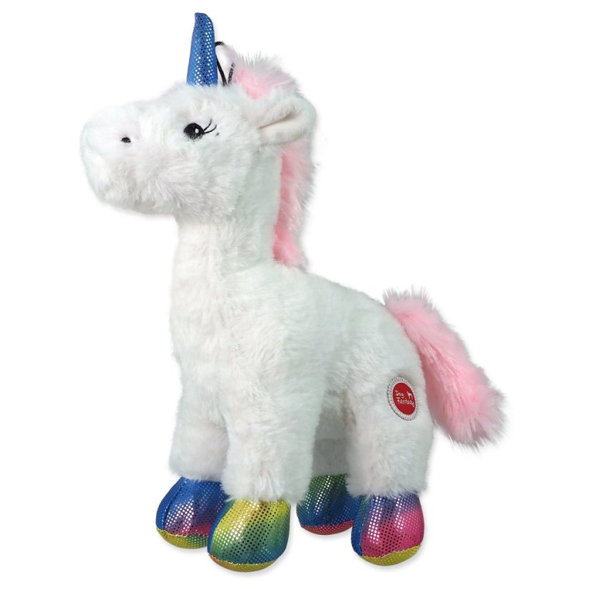Hračka Dog Fantasy Stuffed Toy jednorožec pískací mix barev 26cm