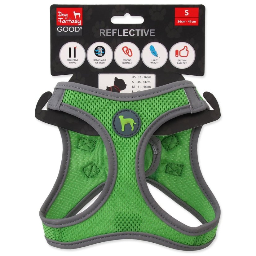 Postroj Dog Fantasy Puppy S limetka 36-41cm