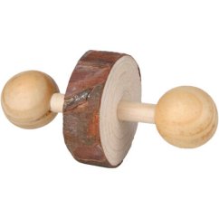 Dřevěné činky pro hlodavce 4,5x9 cm (2 ks)