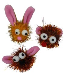 Obličej s ušima Hračka kočka - mix barev