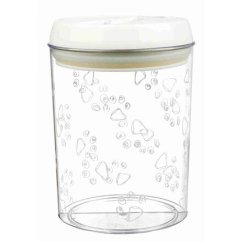 Plastový zásobník na krmivo a pamlsky 1,5 l / o 12 × 17,5 cm transparentní