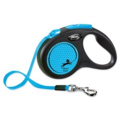 Vodítko Flexi Neon páska S modré 5m