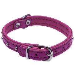 Kožený obojek B&F Denys 37cm fuchsiový