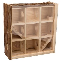 Natural Living věž/bludiště na hraní pro myši a zakrslé křečky, 3 poschodí 30x30x10 cm