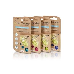 Tick Twister ClipBox 3ks - vytahovač na klíšťata v pouzdře, plast/silikon