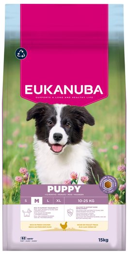 Krmivo EUKANUBA Puppy Medium rich in fresh chicken 15kg