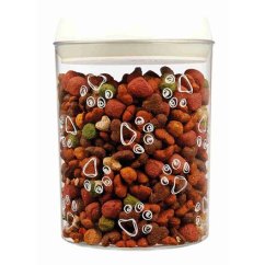 Plastový zásobník na krmivo a pamlsky 1,5 l / o 12 × 17,5 cm transparentní